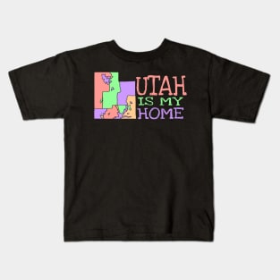 USA State: Utah Kids T-Shirt